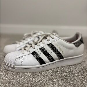 Adidas Superstar White Black Athletic Shoes